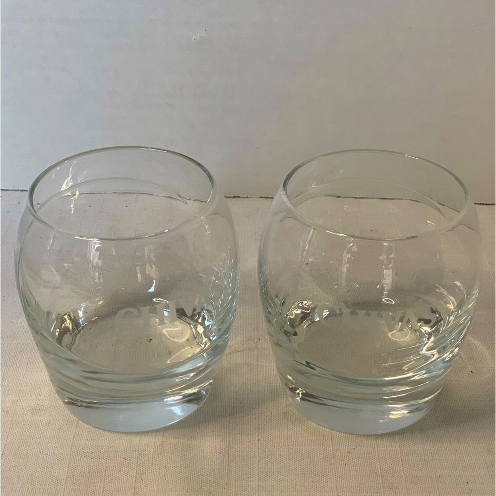CHIVAS | Set of 2 | Whiskey Glasses With Etched Logo.